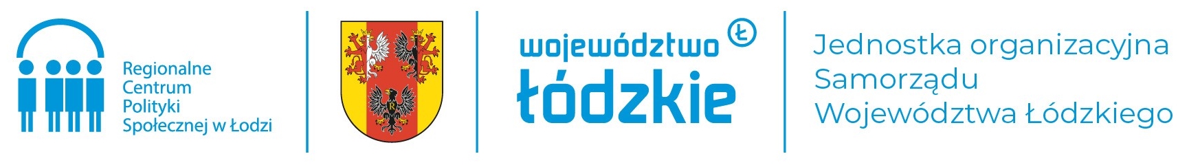 Logotyp Regionalnego Centrum Polityki Społecznej w Łodzi, Województwa Łódzkiego oraz projektu Zbudowanie systemu koordynacji LLL