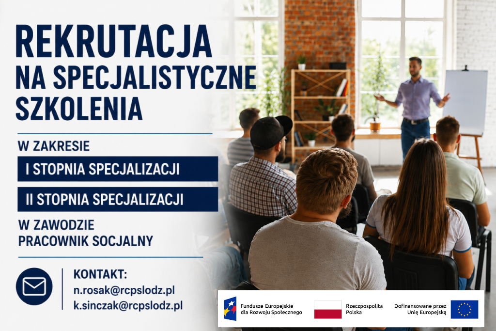 Specjalistyczne szkolenia w zakresie specjalizacji I i II stopnia w zawodzie pracownik socjalny